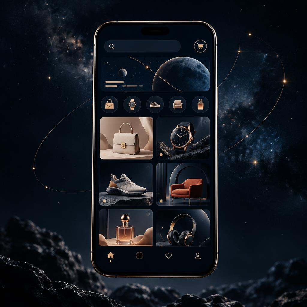 Preview of the forthcoming SPIRIT MARKET mobile app